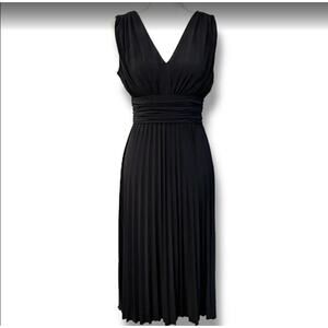 Jessica Howard Black Sleeveless Ruffled Surplice Bodice Dress - Size 6